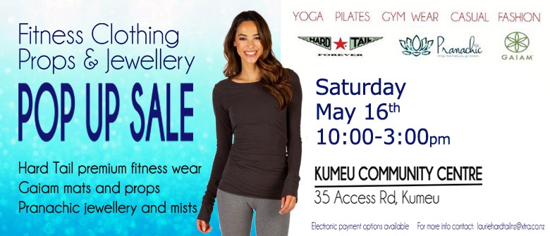 Kumeu Women's Fitnesswear, Props and Jewellery Pop Up Sale: POSTPONED