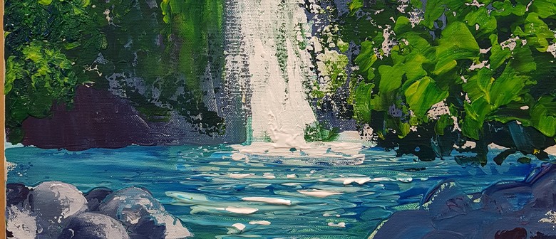 Acrylic Painting Palette Knife Workshop Waterfall New