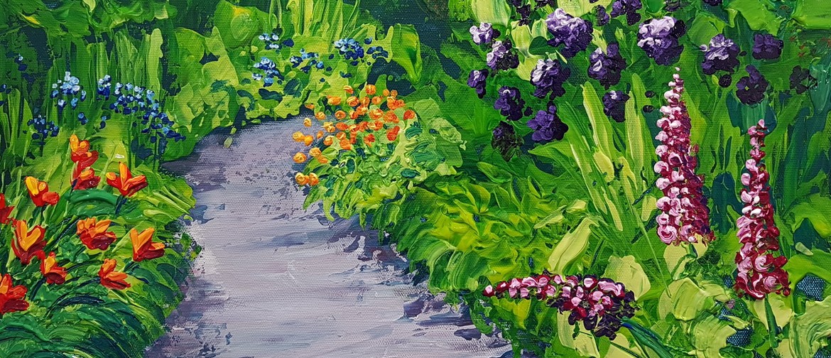 Acrylic Painting - Palette Knife Workshop - Colourful Garden