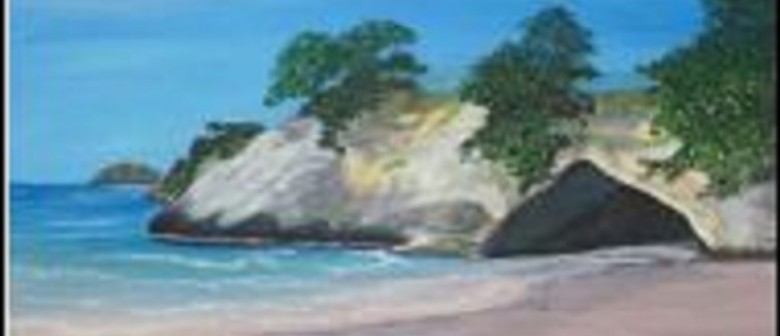 Wine and Paint Party - Cathedral Cove Painting