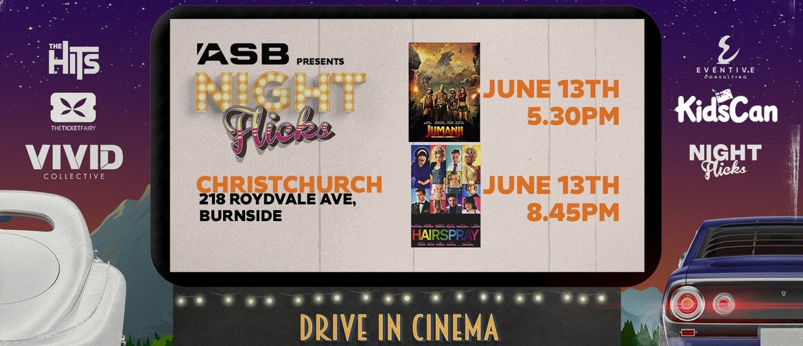 ASB Presents: Night Flicks Drive In Cinema - Christchurch