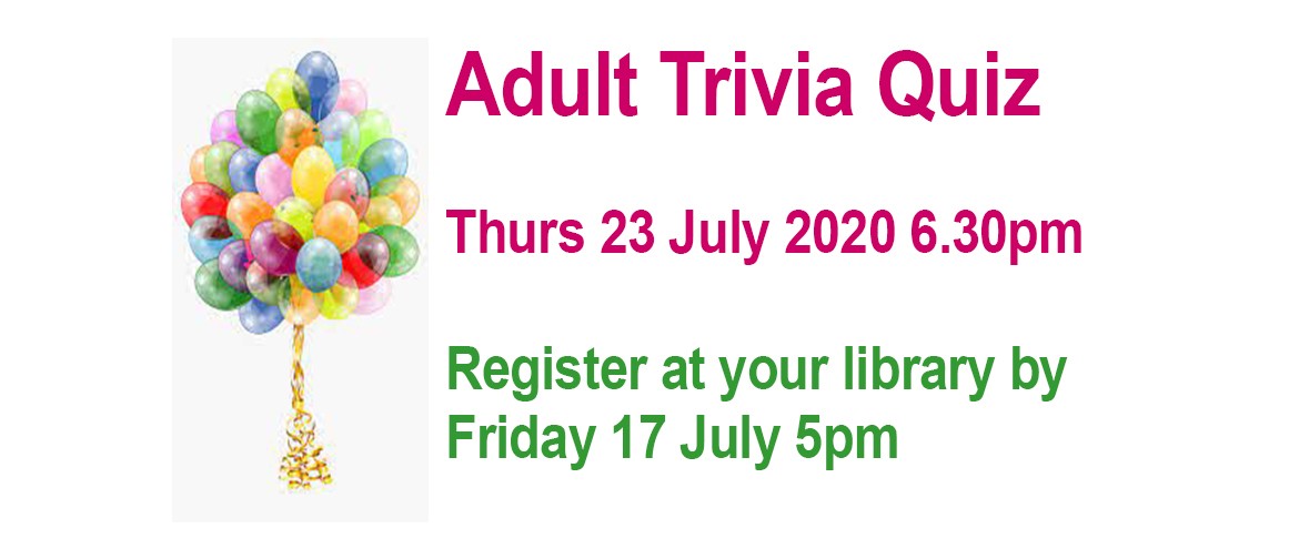 Tararua District Library Adult Trivia Quiz 2020