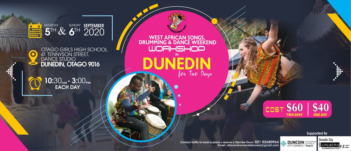 West African Songs, Drumming and Dance Workshop - Two Days