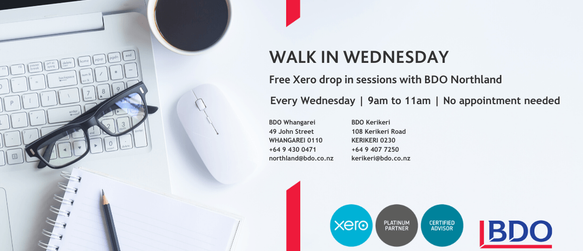 Walk In Wednesday - Xero Support and Advice Drop In