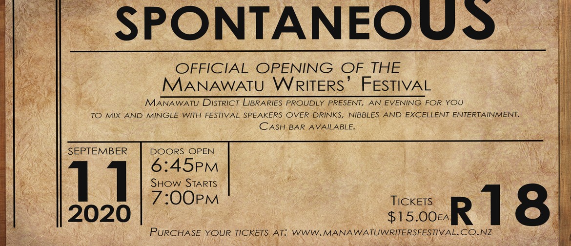 Opening Night of the Manawatu Writers' Festival 2020