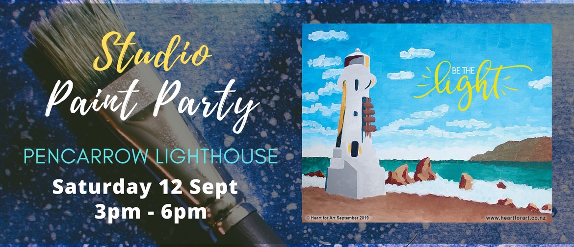 Paint Your Own Pencarrow Lighthouse with Heart for Art NZ