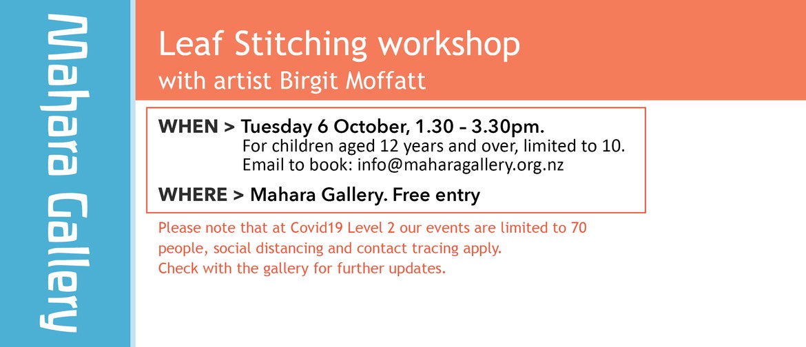 Leaf Stitching Workshop With Artist Birgit Moffatt