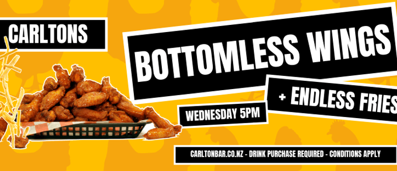 $15 Bottomless Wings + Fries