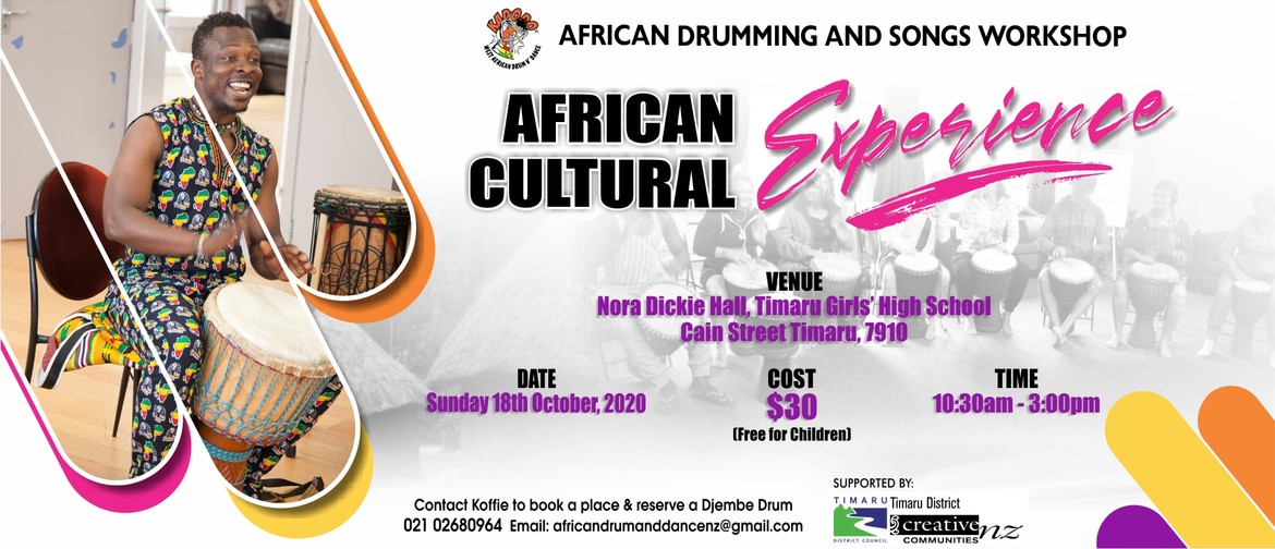 African Drumming and Songs Workshop in Timaru