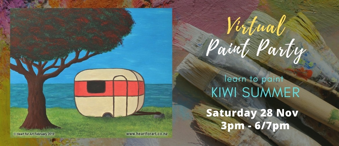 Paint Your Own Kiwi Summer With Heart for Art NZ