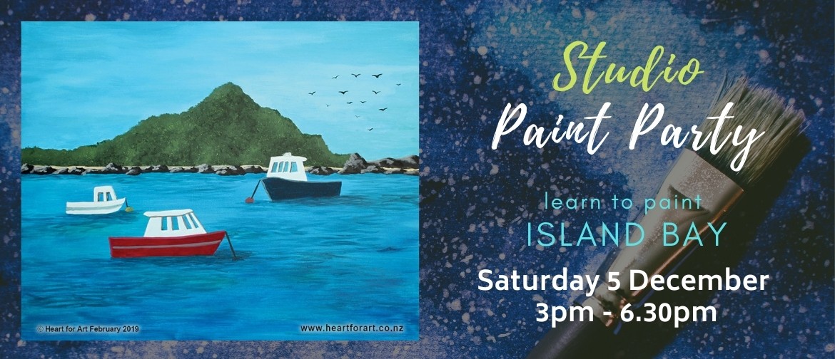 Paint Your Own Island Bay with Heart for Art NZ