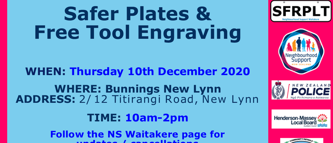 Safer Plates & Tool Engraving - Bunnings New Lynn