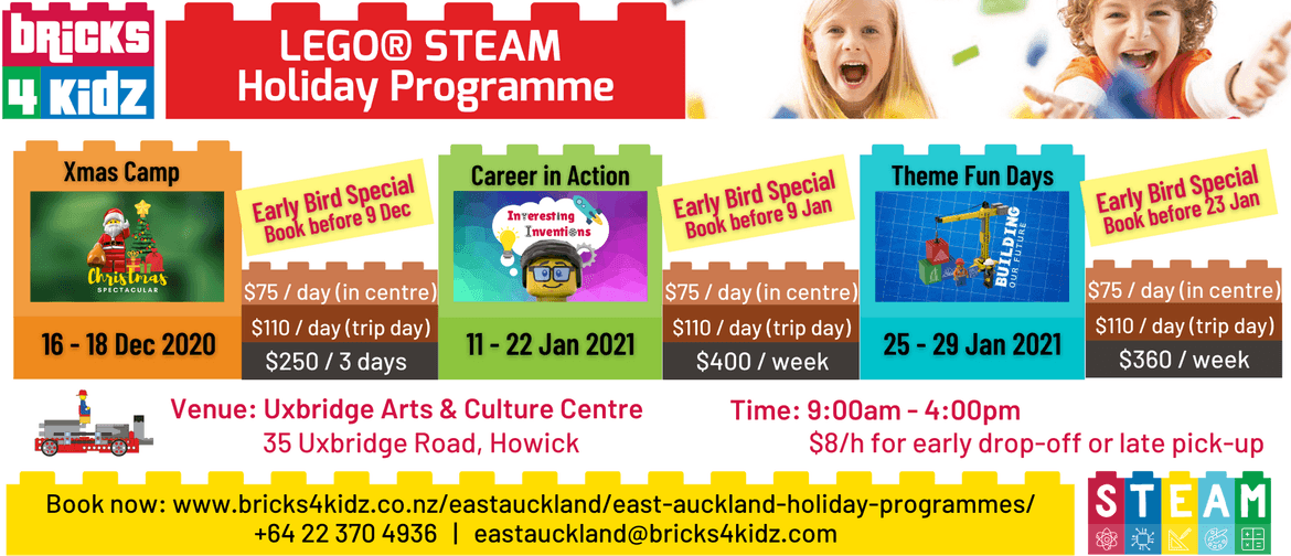 Bricks 4 Kidz® East Auckland LEGO Themed Holiday Programme