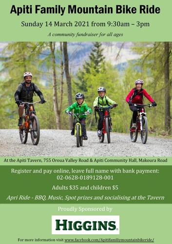 Apiti Family Mountain Bike Ride