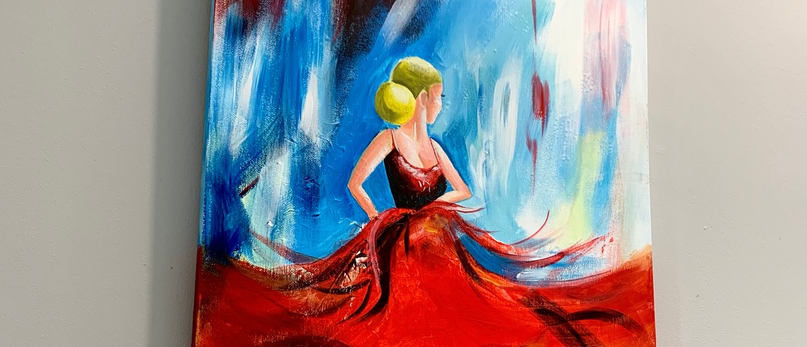 Paint and Wine - Lady in Red