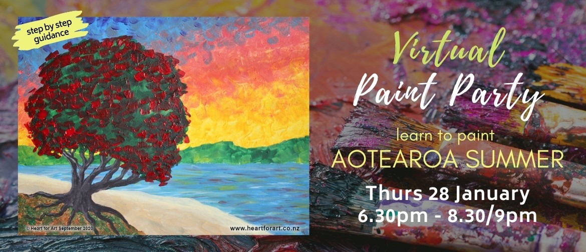Paint your own Aotearoa Summer - Virtual Paint Party