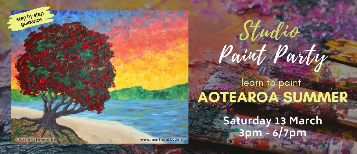 Paint Your Own Aotearoa Summer With Heart for Art NZ