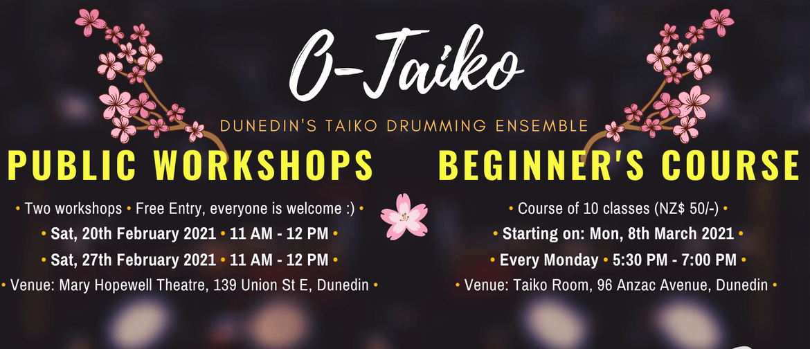 Taiko Public Workshop (Japanese Drumming)