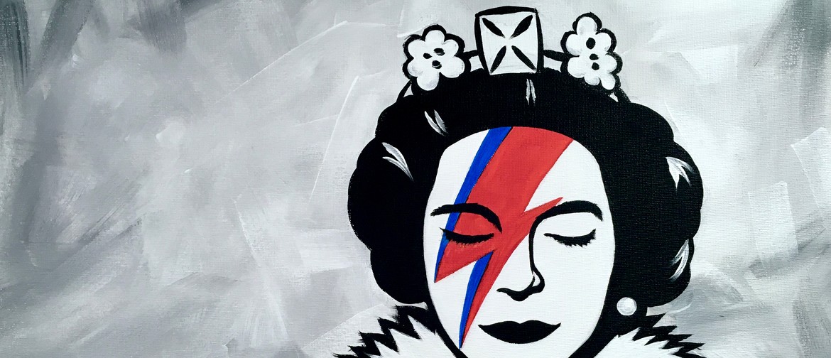 Paint & Wine - Bansky Save the Queen