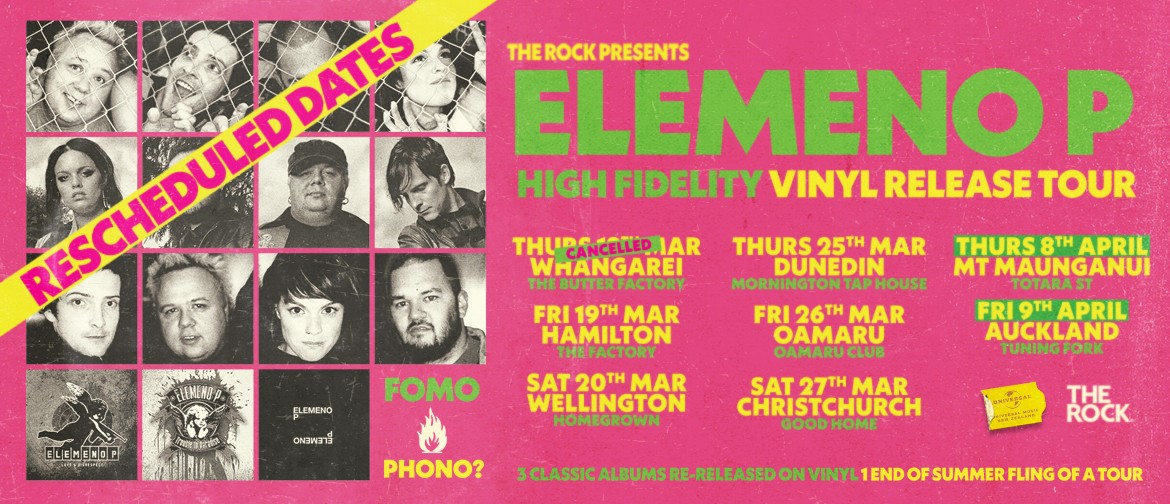 Elemeno P - High Fidelity Vinyl Release Tour