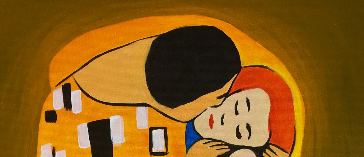 Paint and Wine Night - The Kiss