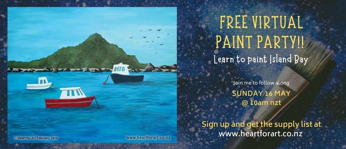 Learn to Paint Island Bay - Online Painting Class