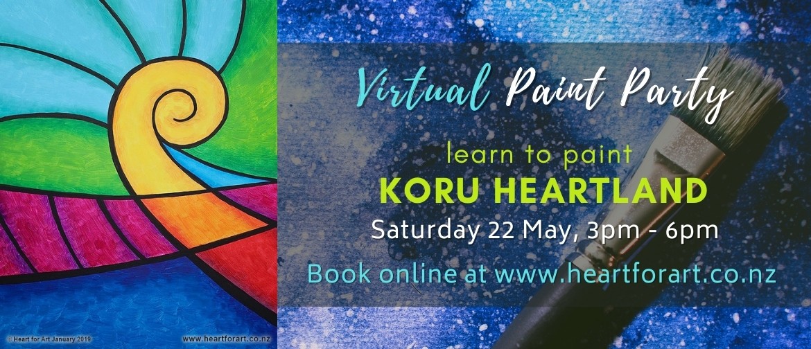 Learn to paint Koru Heartland Online Painting Class Virtual