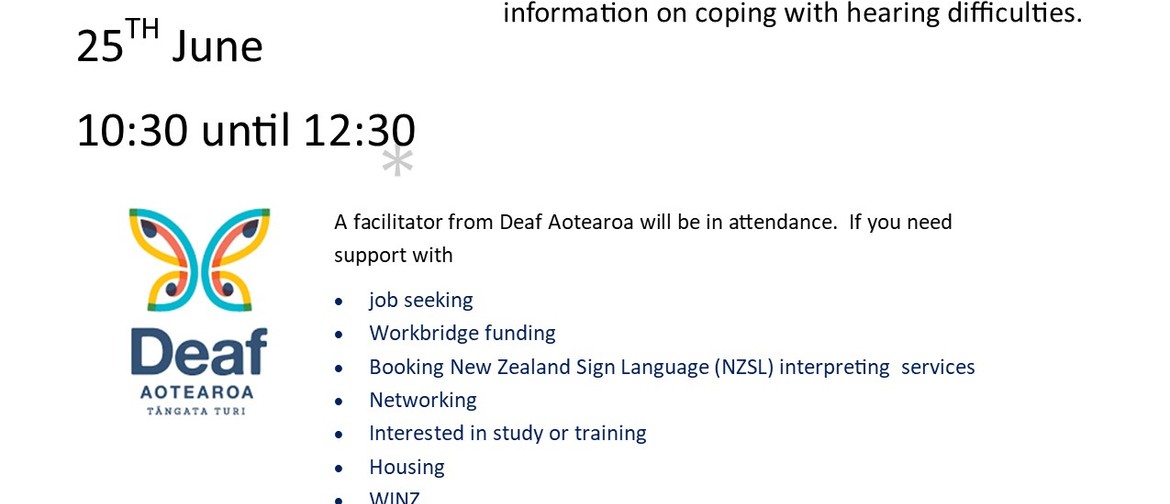 Hearing Support & Deaf Aotearoa Coffee Group