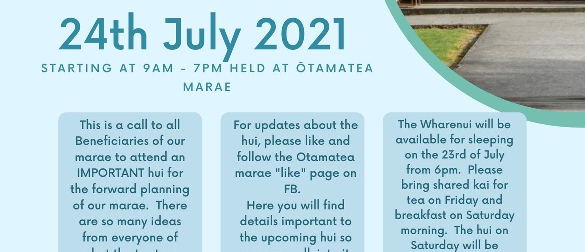 Ōtamatea Marae Development Hui