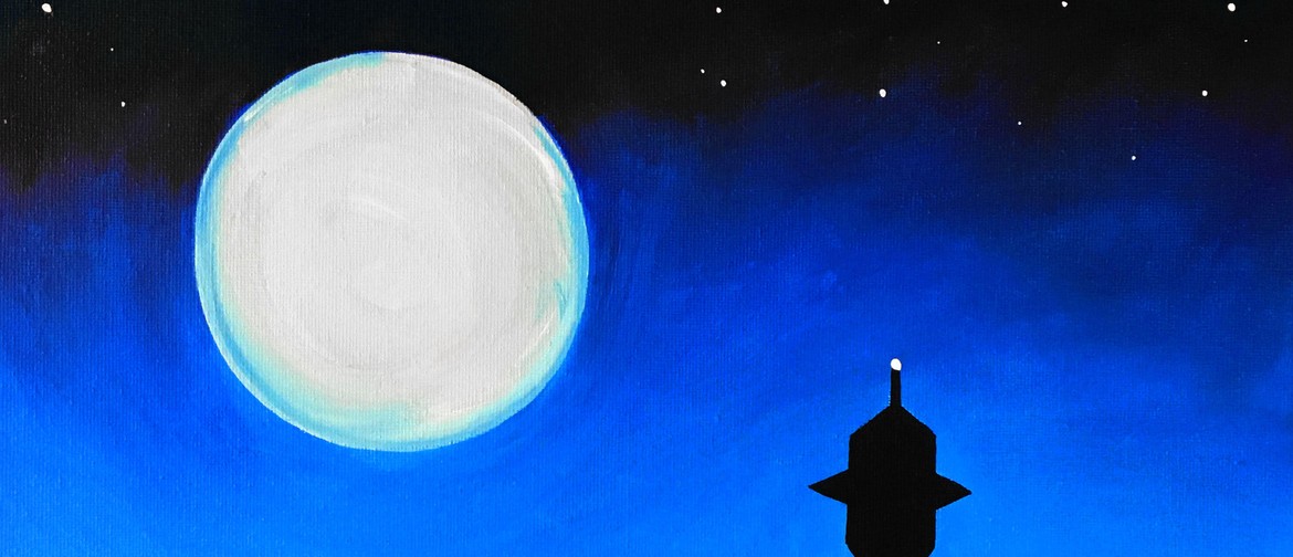 Paint & Wine Night - Moonrise Over Auckland
