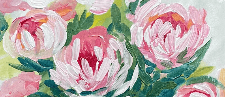 Paint and Wine Night - Peony Bouquet
