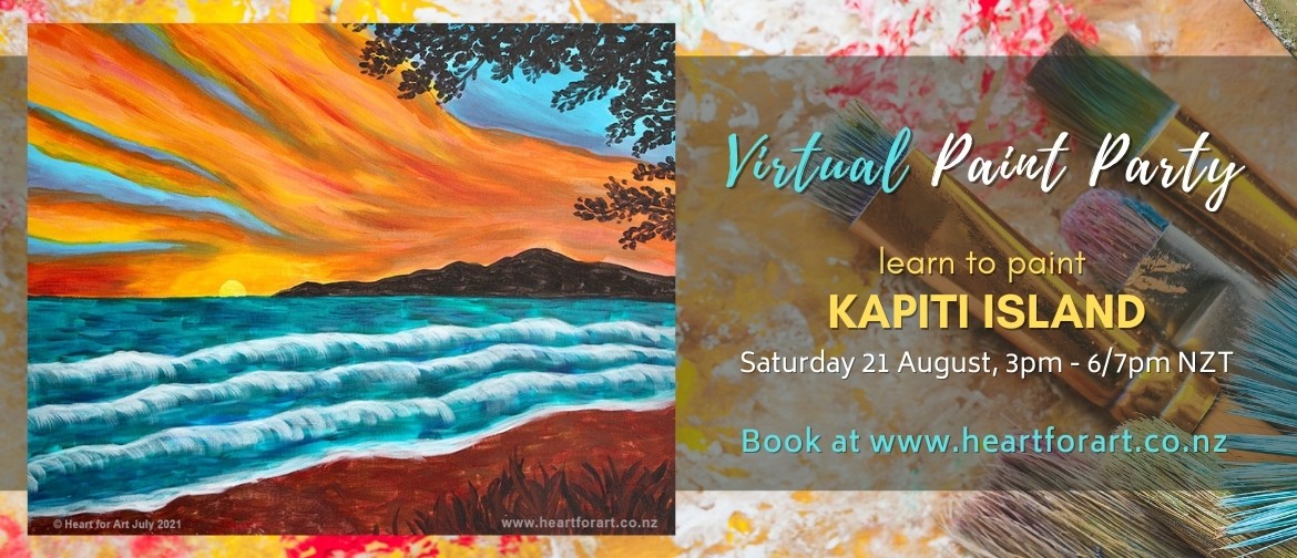 Paint Party - Kapiti Island Painting - Online Art Class