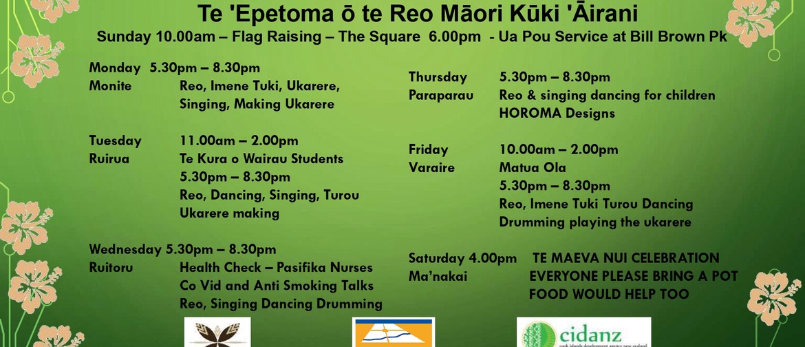 Te 'Epetoma ō te Reo Māori Kūki 'Āirani  C.I. Language Week