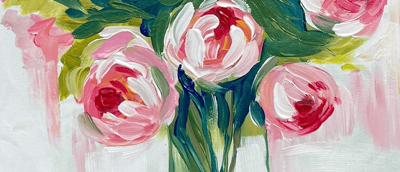 Paint and Wine Night - Peony Bouquet Paint and Wine Night - Peony Bouquet