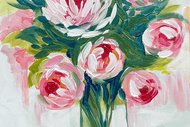 Image for event: Paint & Wine Night - Peony Bouquet