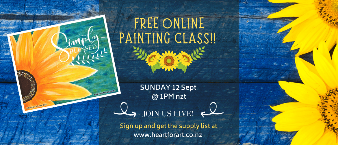 Online Painting Class - How to Paint a Sunflower Online Painting Class - How to Paint a Sunflower