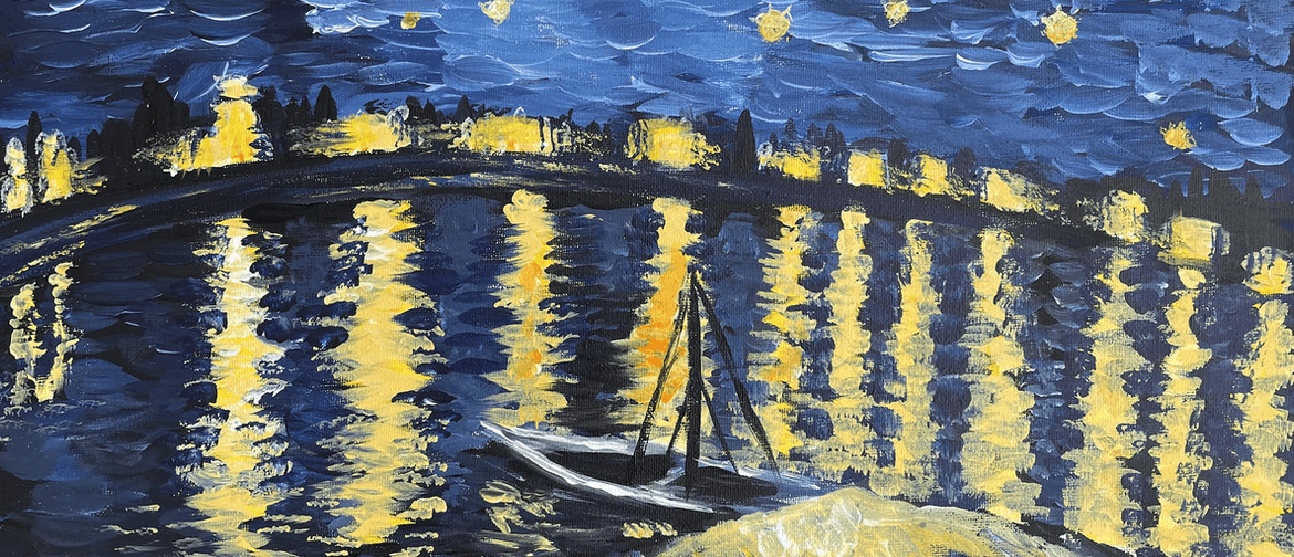 Paint and Wine Night - Starry Night over the Rhone