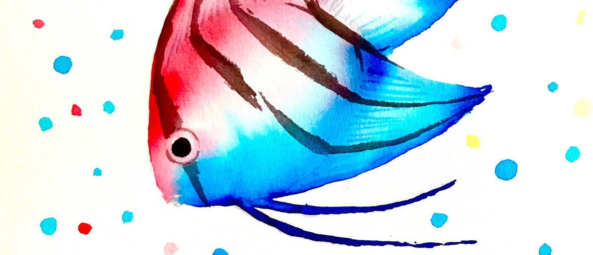 Watercolour and Wine Night - Angel Fish
