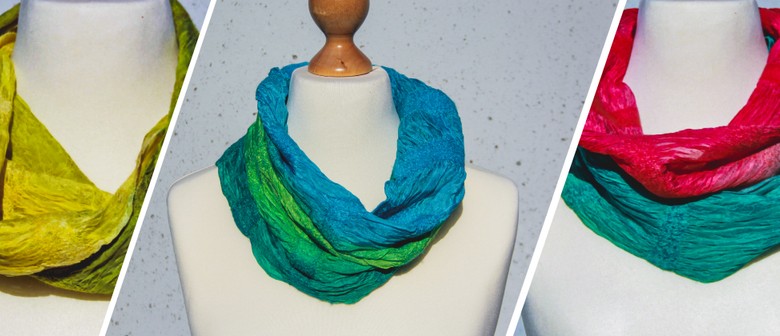 Airy Loop Scarf - Felted and Hand Dyed