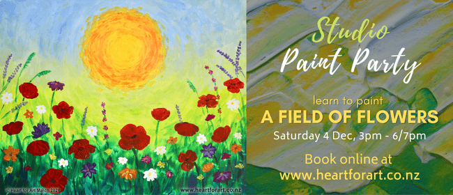 Paint Party - Field of Flowers Painting - Studio Art Class
