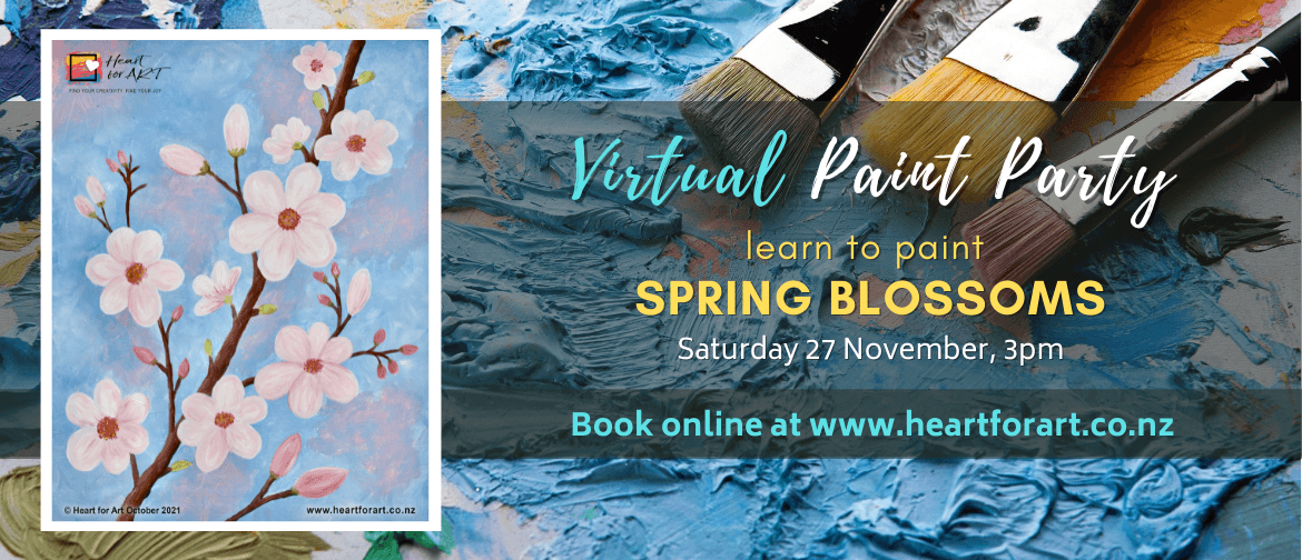 Paint Party - Spring Blossoms - Online Art Class