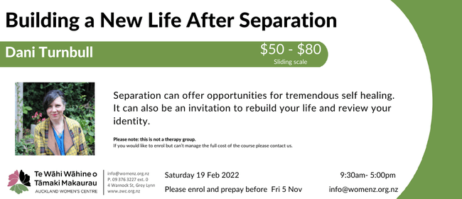 Building a New Life After Separation: POSTPONED