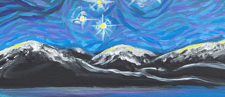 Paint and Wine Night - Starry Mountains