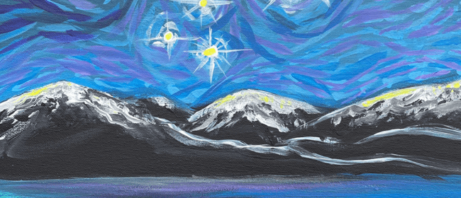 Paint & Wine Night - Starry Mountains