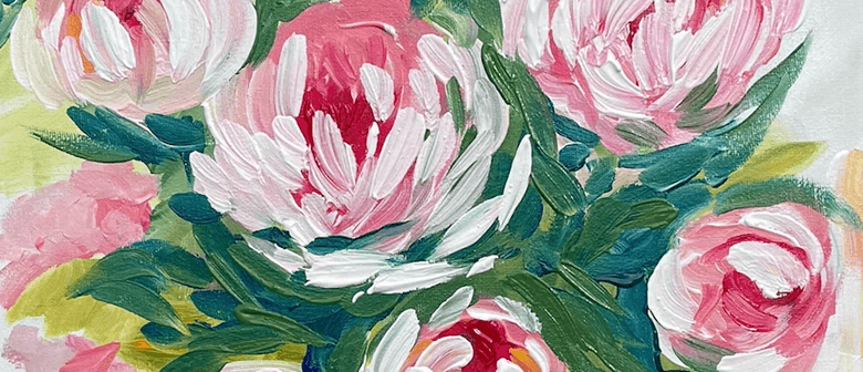 Paint and Wine Night - Peony Bouquet Paint and Wine Night - Peony Bouquet