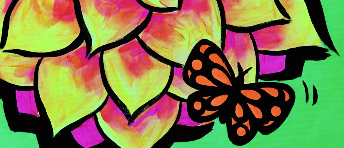 Glow in the Dark Paint Night - Succulent Butterfly: CANCELLED