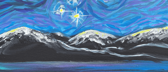 Paint & Wine Night - Starry Mountains