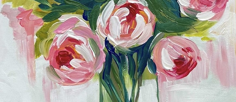 Paint & Wine Night - Peony Bouquet: SOLD OUT