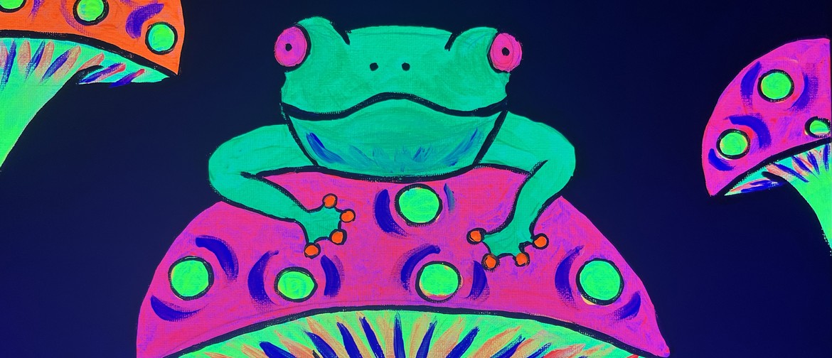 Glow in the Dark Paint Night - Frog on the Glow