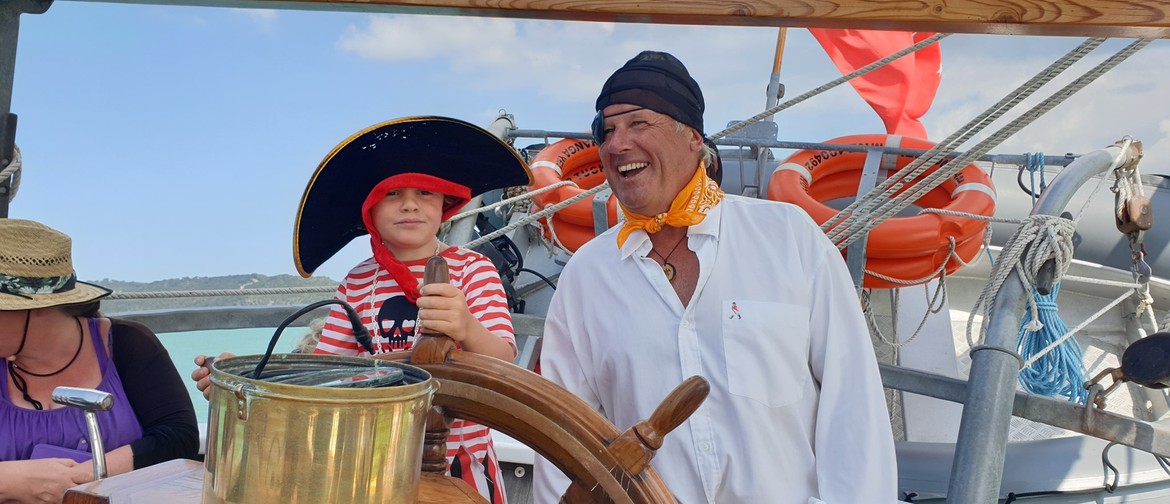 Kids Pirate Sailing On Board the R. Tucker Thompson